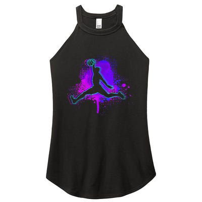 Basketball Sports Fan Player Slam Dunk Ns Women’s Perfect Tri Rocker Tank