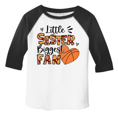 Basketball Sister Funny Little Sister Biggest Fan Toddler Fine Jersey T-Shirt