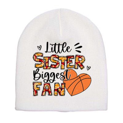 Basketball Sister Funny Little Sister Biggest Fan Short Acrylic Beanie