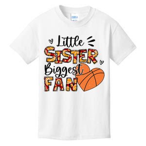 Basketball Sister Funny Little Sister Biggest Fan Kids T-Shirt