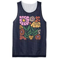 Boho Summer Flower Botanical Nature Lover Floral Wildflower Mesh Reversible Basketball Jersey Tank