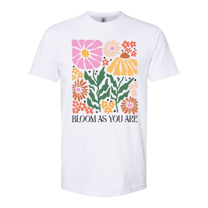 Boho Summer Flower Botanical Nature Lover Floral Wildflower Softstyle CVC T-Shirt