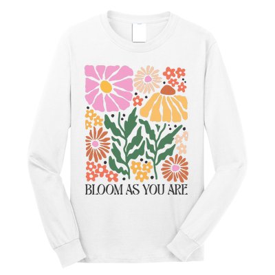 Boho Summer Flower Botanical Nature Lover Floral Wildflower Long Sleeve Shirt