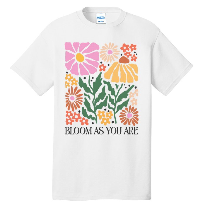 Boho Summer Flower Botanical Nature Lover Floral Wildflower Tall T-Shirt