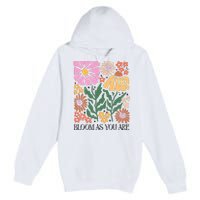 Boho Summer Flower Botanical Nature Lover Floral Wildflower Premium Pullover Hoodie