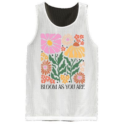 Boho Summer Flower Botanical Nature Lover Floral Wildflower Mesh Reversible Basketball Jersey Tank