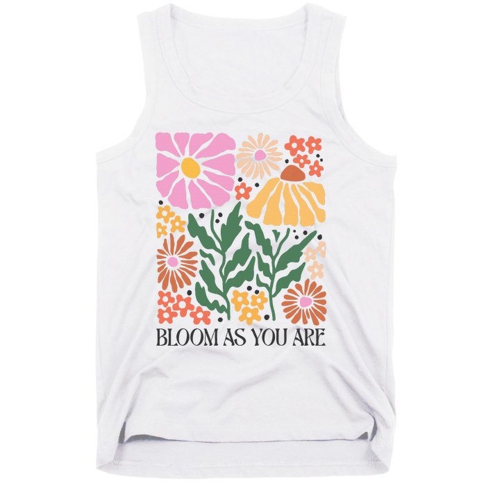 Boho Summer Flower Botanical Nature Lover Floral Wildflower Tank Top