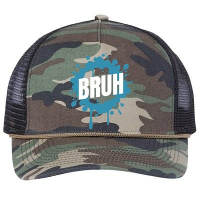 Bruh Slang Funny Meme Saying Teens Meme Bruh Retro Rope Trucker Hat Cap