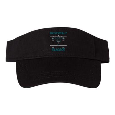 Brotherly Shove Funny Football Valucap Bio-Washed Visor