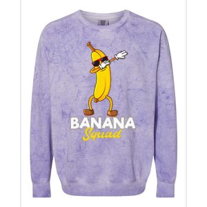 Banana Squad Funny Dabbing Banana Food & Dab Dab Colorblast Crewneck Sweatshirt