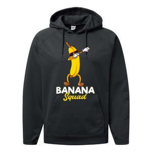 Banana Squad Funny Dabbing Banana Food & Dab Dab Performance Fleece Hoodie