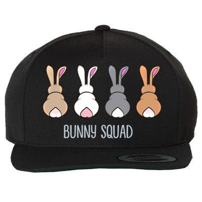 Bunny Squad Funny Ironic Rodent Rabbits Team Cool Gift Wool Snapback Cap