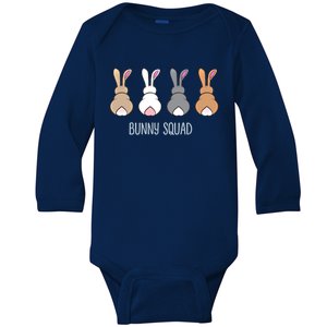 Bunny Squad Funny Ironic Rodent Rabbits Team Cool Gift Baby Long Sleeve Bodysuit