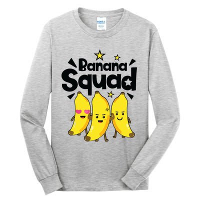 Banana Squad Funny Men Women Boy Vegan Fruit Food Lovers Tall Long Sleeve T-Shirt