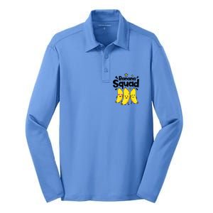 Banana Squad Funny Men Women Boy Vegan Fruit Food Lovers Silk Touch Performance Long Sleeve Polo