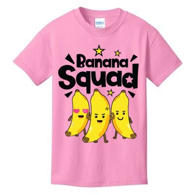 Banana Squad Funny Men Women Boy Vegan Fruit Food Lovers Kids T-Shirt