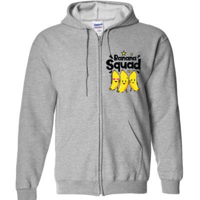 Banana Squad Funny Men Women Boy Vegan Fruit Food Lovers Full Zip Hoodie