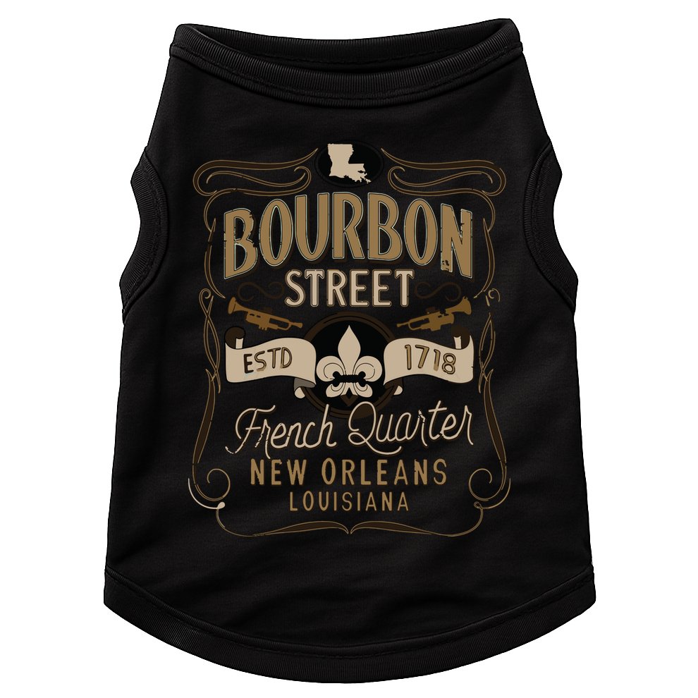 Bourbon Street French Quarter New Orleans Vintage Souvenir Doggie Tank