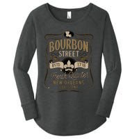 Bourbon Street French Quarter New Orleans Vintage Souvenir Women's Perfect Tri Tunic Long Sleeve Shirt