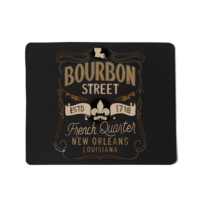 Bourbon Street French Quarter New Orleans Vintage Souvenir Mousepad