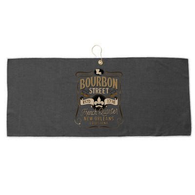 Bourbon Street French Quarter New Orleans Vintage Souvenir Large Microfiber Waffle Golf Towel