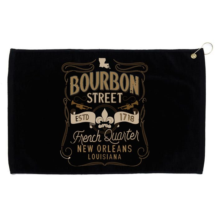 Bourbon Street French Quarter New Orleans Vintage Souvenir Grommeted Golf Towel