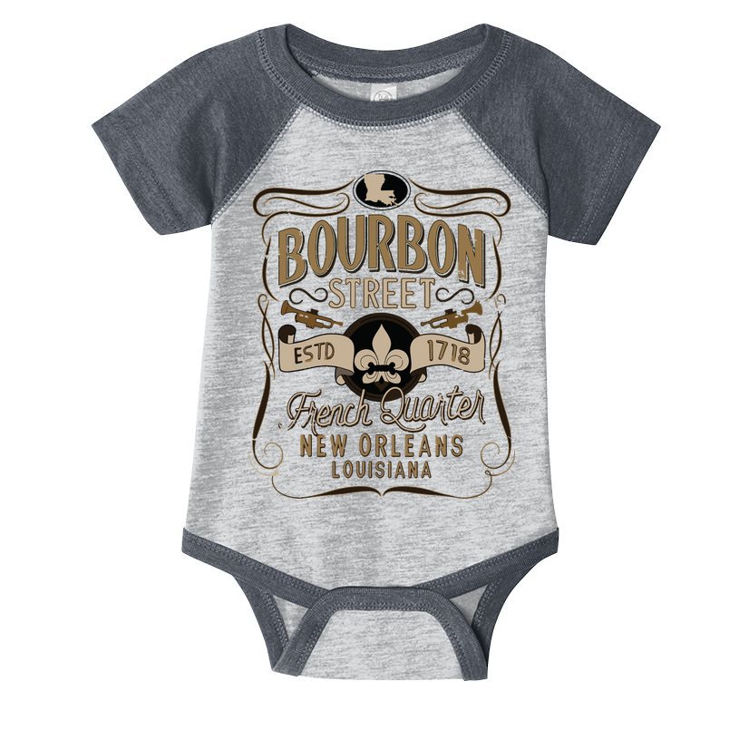 Bourbon Street French Quarter New Orleans Vintage Souvenir Infant Baby Jersey Bodysuit