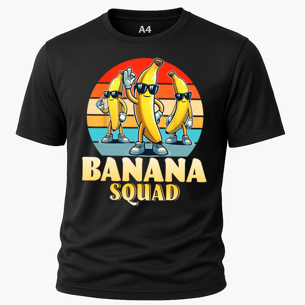Banana Squad Funny Yellow Banana Lover Fruit Cooling Performance Crew T-Shirt