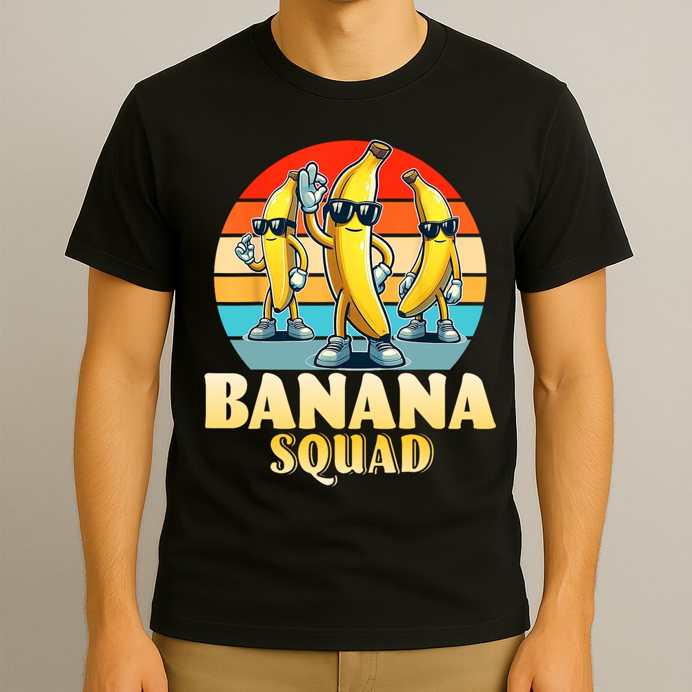 Banana Squad Funny Yellow Banana Lover Fruit T-Shirt