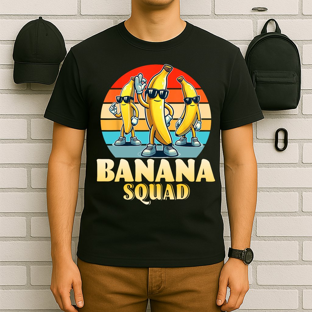 Banana Squad Funny Yellow Banana Lover Fruit T-Shirt
