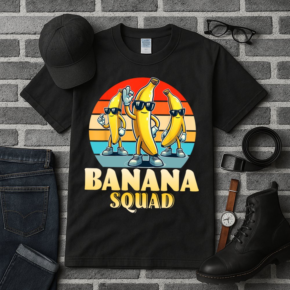Banana Squad Funny Yellow Banana Lover Fruit Tall T-Shirt