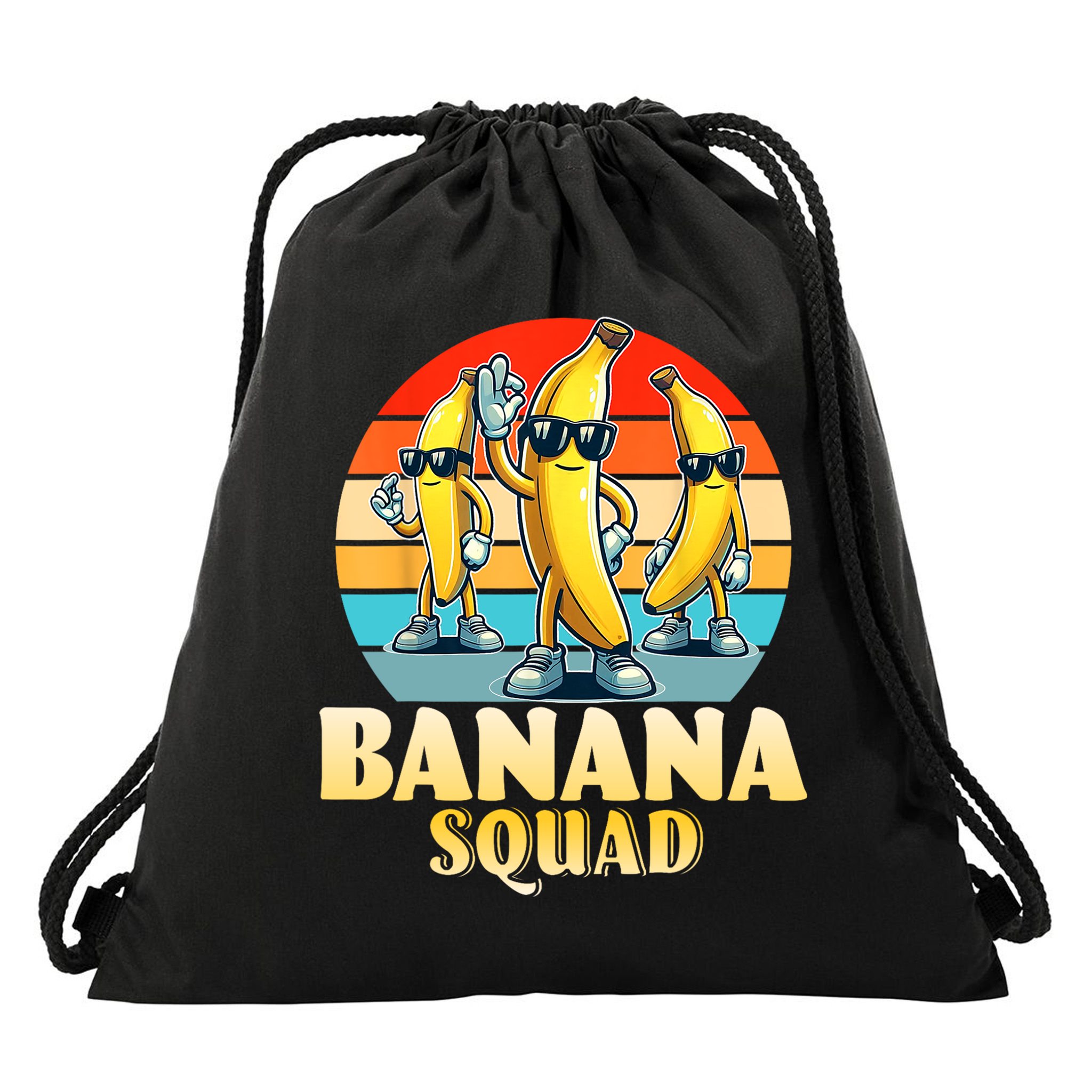 Banana Squad Funny Yellow Banana Lover Fruit Drawstring Bag