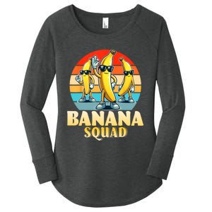 Banana Squad Funny Yellow Banana Lover Fruit Women's Perfect Tri Tunic Long Sleeve Shirt