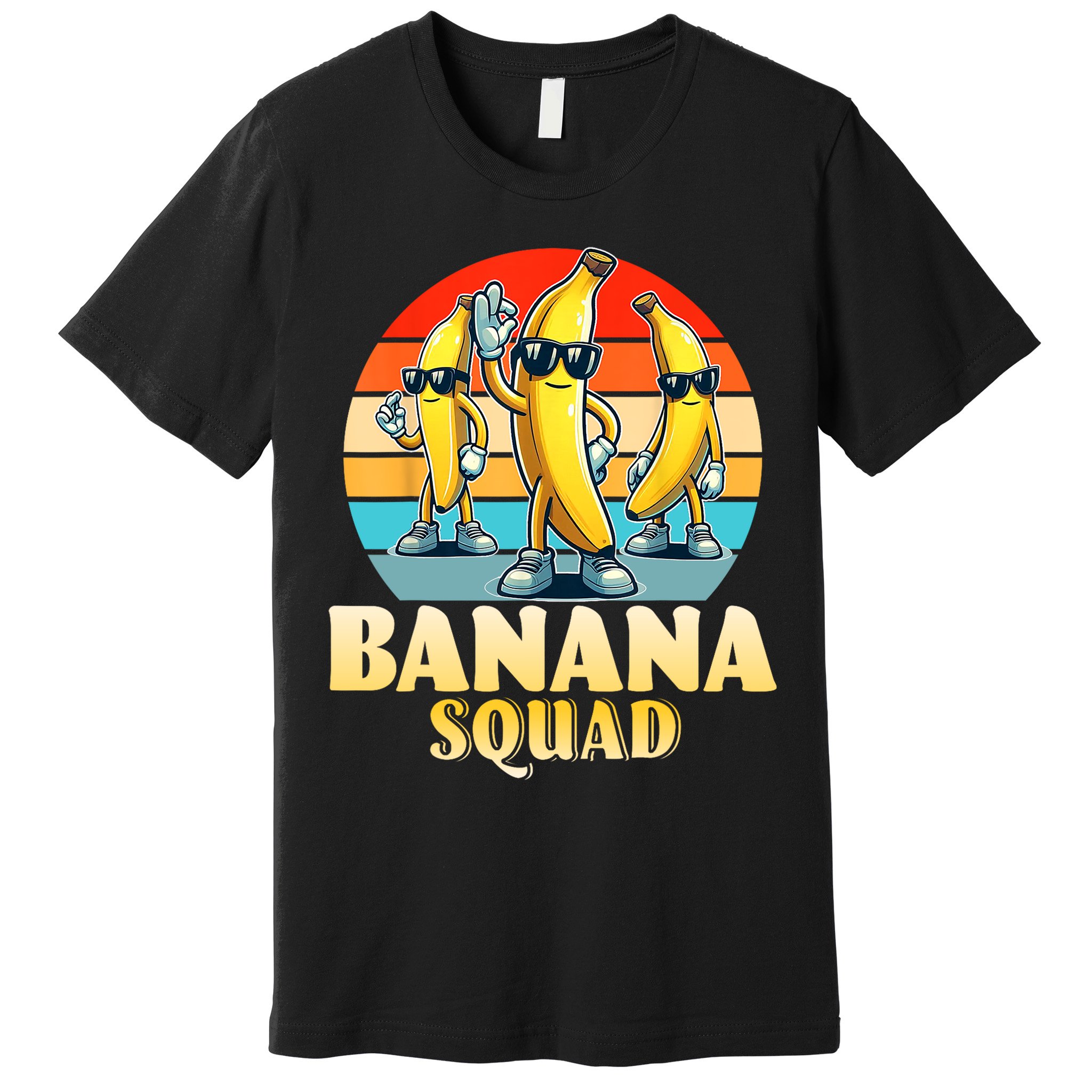 Banana Squad Funny Yellow Banana Lover Fruit Premium T-Shirt
