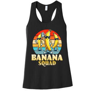 Banana Squad Funny Yellow Banana Lover Fruit Women's Racerback Tank