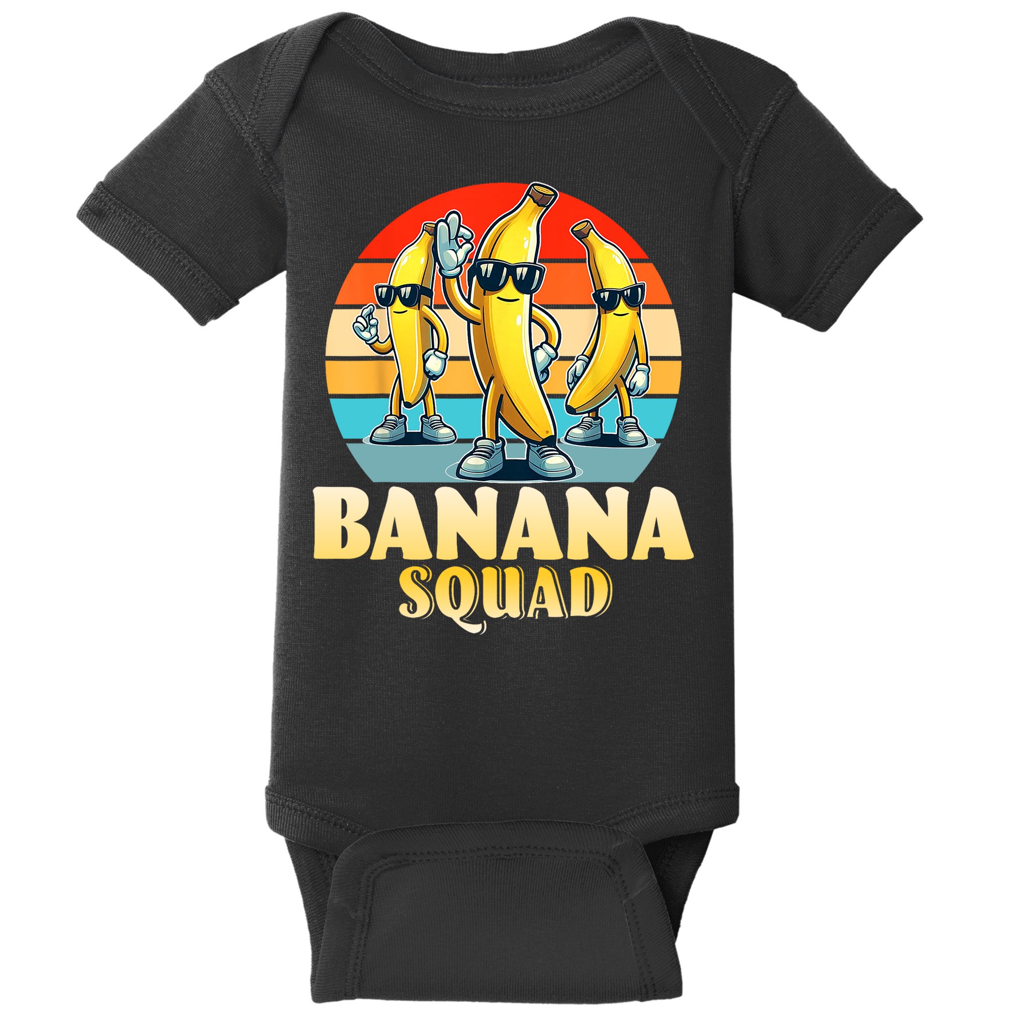 Banana Squad Funny Yellow Banana Lover Fruit Baby Bodysuit