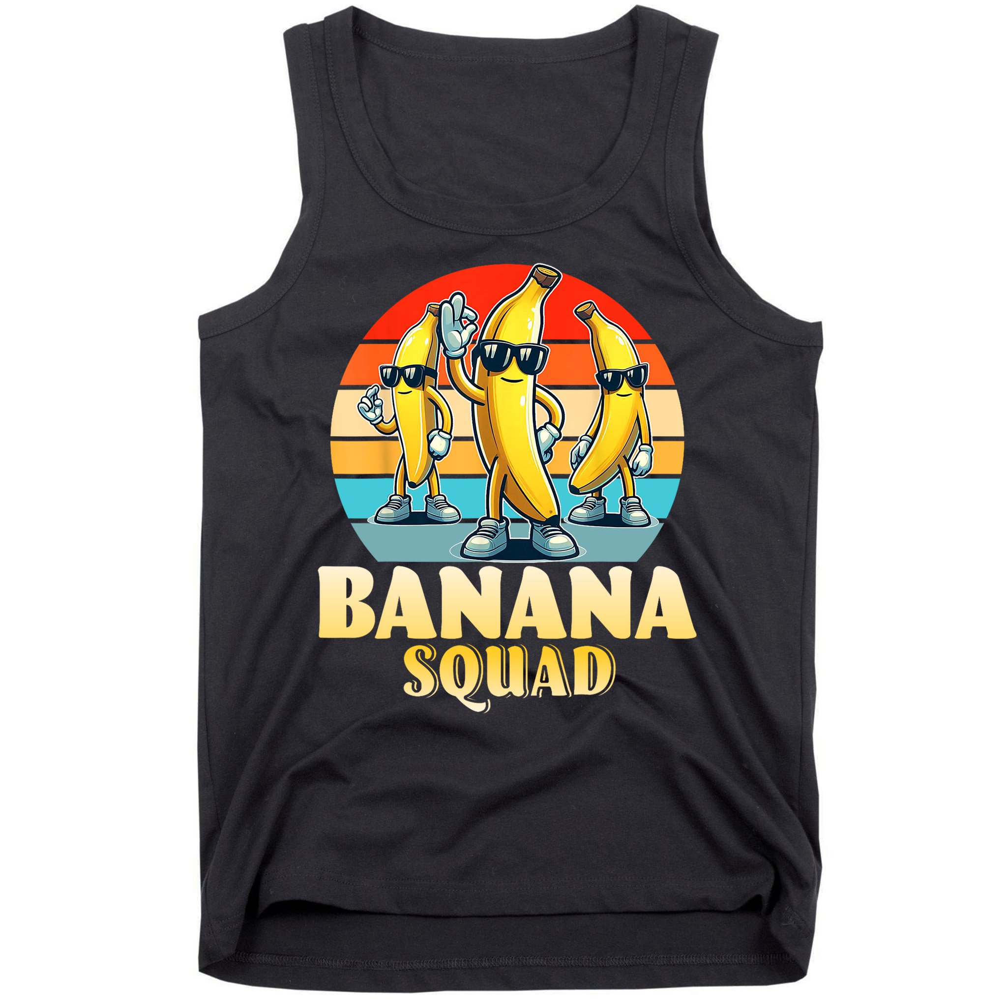 Banana Squad Funny Yellow Banana Lover Fruit Tank Top