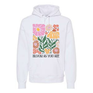 Boho Summer Flower Botanical Nature Lover Floral Wildflower Premium Hoodie