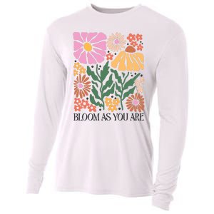 Boho Summer Flower Botanical Nature Lover Floral Wildflower Cooling Performance Long Sleeve Crew