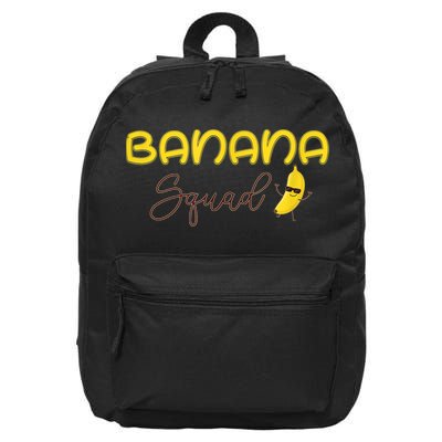 Banana Squad Funny Banana Outfit Fruit Lover Gift 16 in Basic Backpack