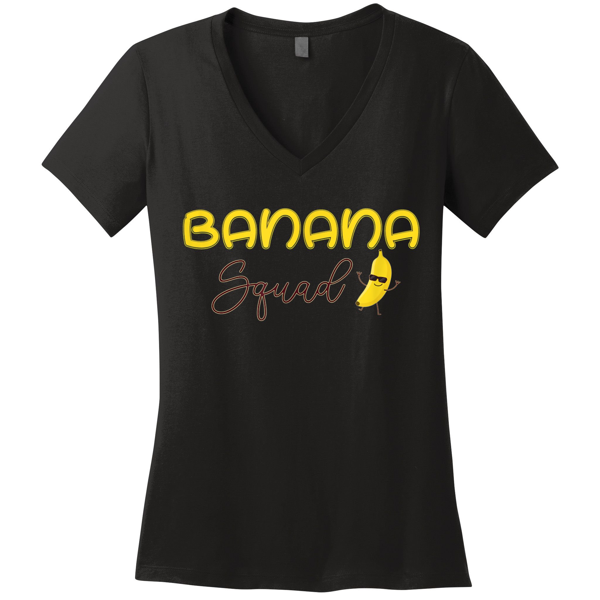 Banana Squad Funny Banana Outfit Fruit Lover Gift Women's V-Neck T-Shirt