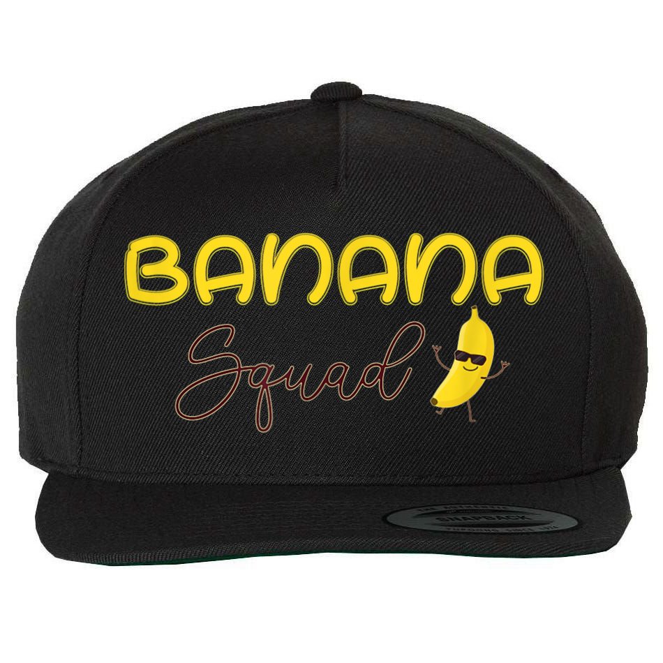 Banana Squad Funny Banana Outfit Fruit Lover Gift Wool Snapback Cap