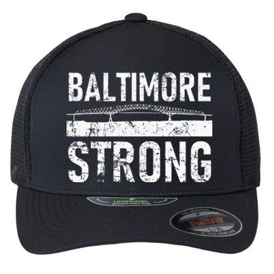 Baltimore Strong Francis Scott Key Bridge Flexfit Unipanel Trucker Cap