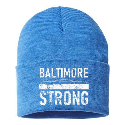 Baltimore Strong Francis Scott Key Bridge Sustainable Knit Beanie