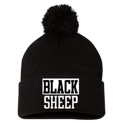 Black Sheep Gift Pom Pom 12in Knit Beanie