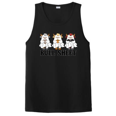 Bull Sheet Ghost Cow Halloween Funny This Is Bull Sheet PosiCharge Competitor Tank