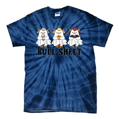 Bull Sheet Ghost Cow Halloween Funny This Is Bull Sheet Tie-Dye T-Shirt