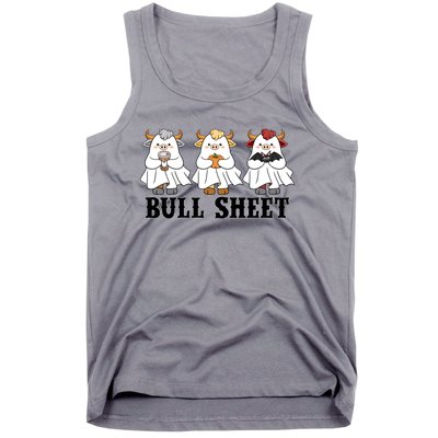 Bull Sheet Ghost Cow Halloween Funny This Is Bull Sheet Tank Top