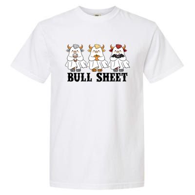 Bull Sheet Ghost Cow Halloween Funny This Is Bull Sheet Garment-Dyed Heavyweight T-Shirt