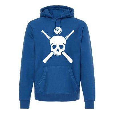 Billiards Skull Gift Premium Hoodie